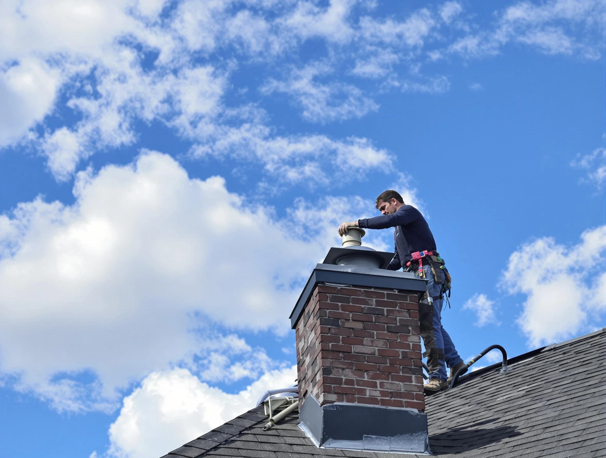 Citrus Park Chimney Sweep installing a sturdy chimney cap in Citrus Park, AZ