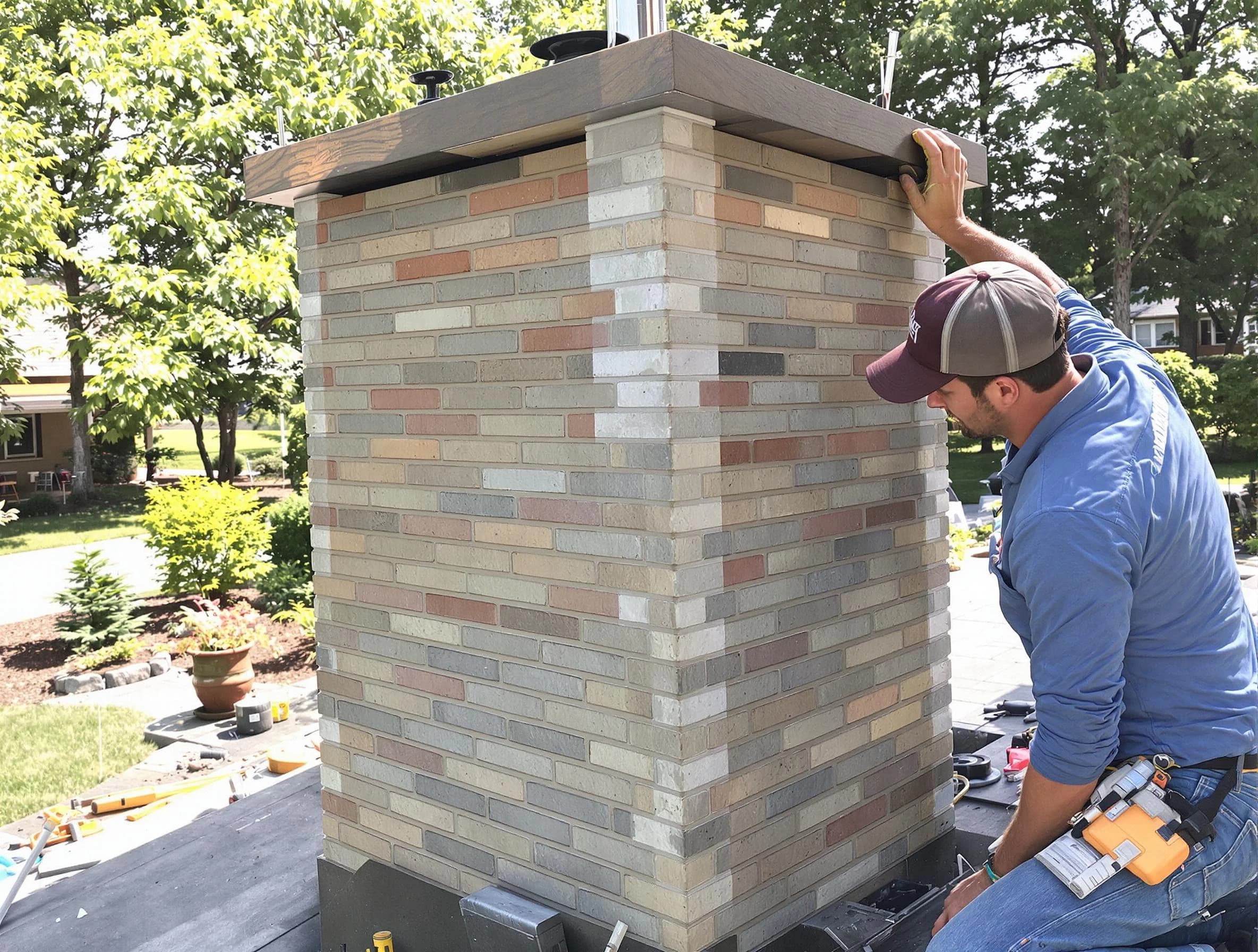 Citrus Park Chimney Sweep completing a modern chimney remodel in Citrus Park, AZ