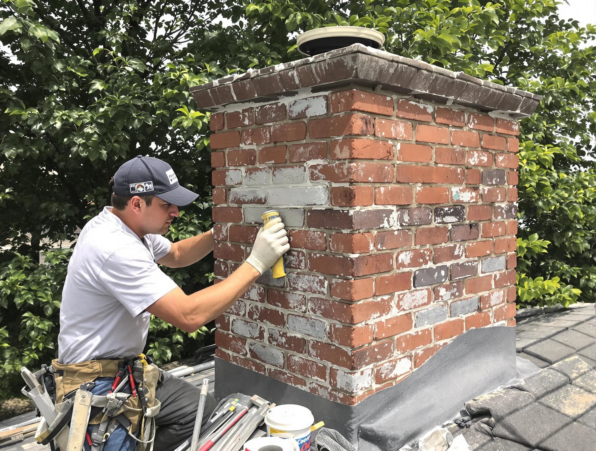 Citrus Park Chimney Sweep restoring an aging chimney in Citrus Park, AZ