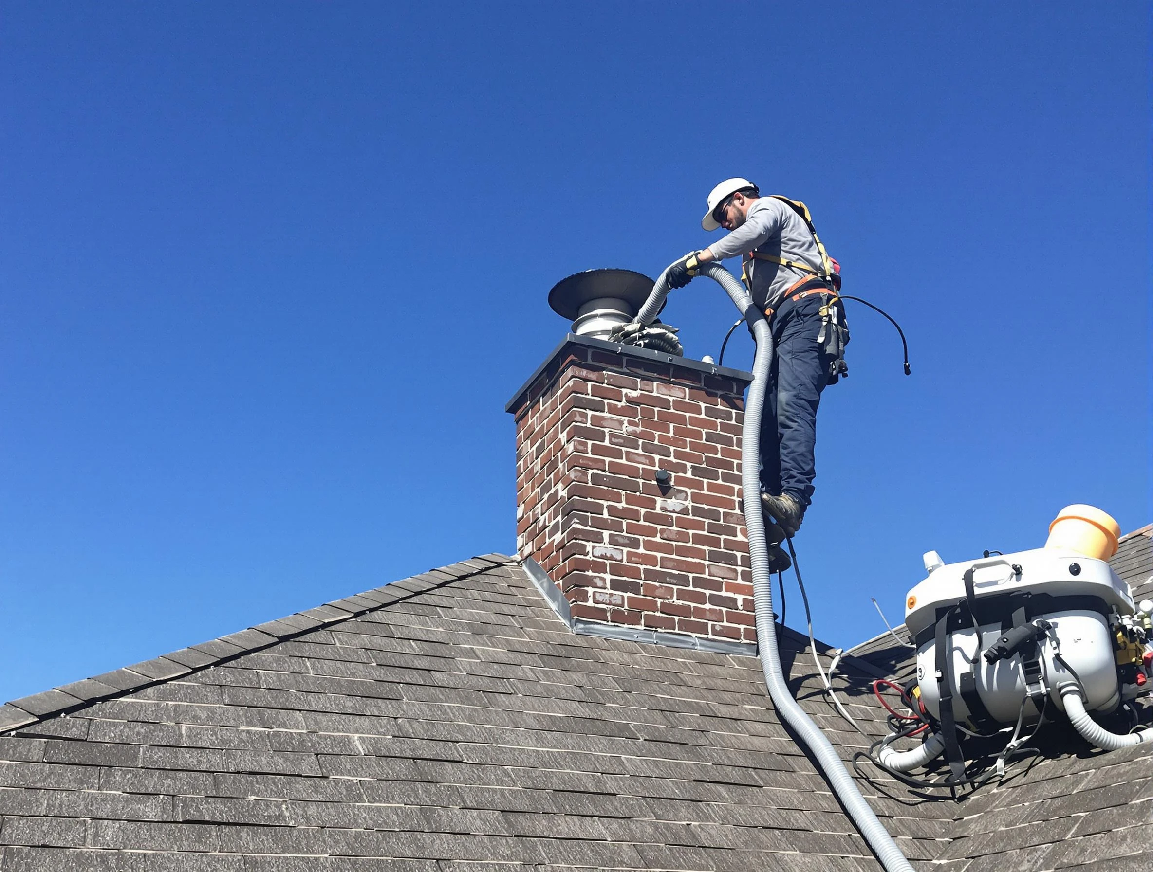 Dedicated Citrus Park Chimney Sweep team member cleaning a chimney in Citrus Park, AZ