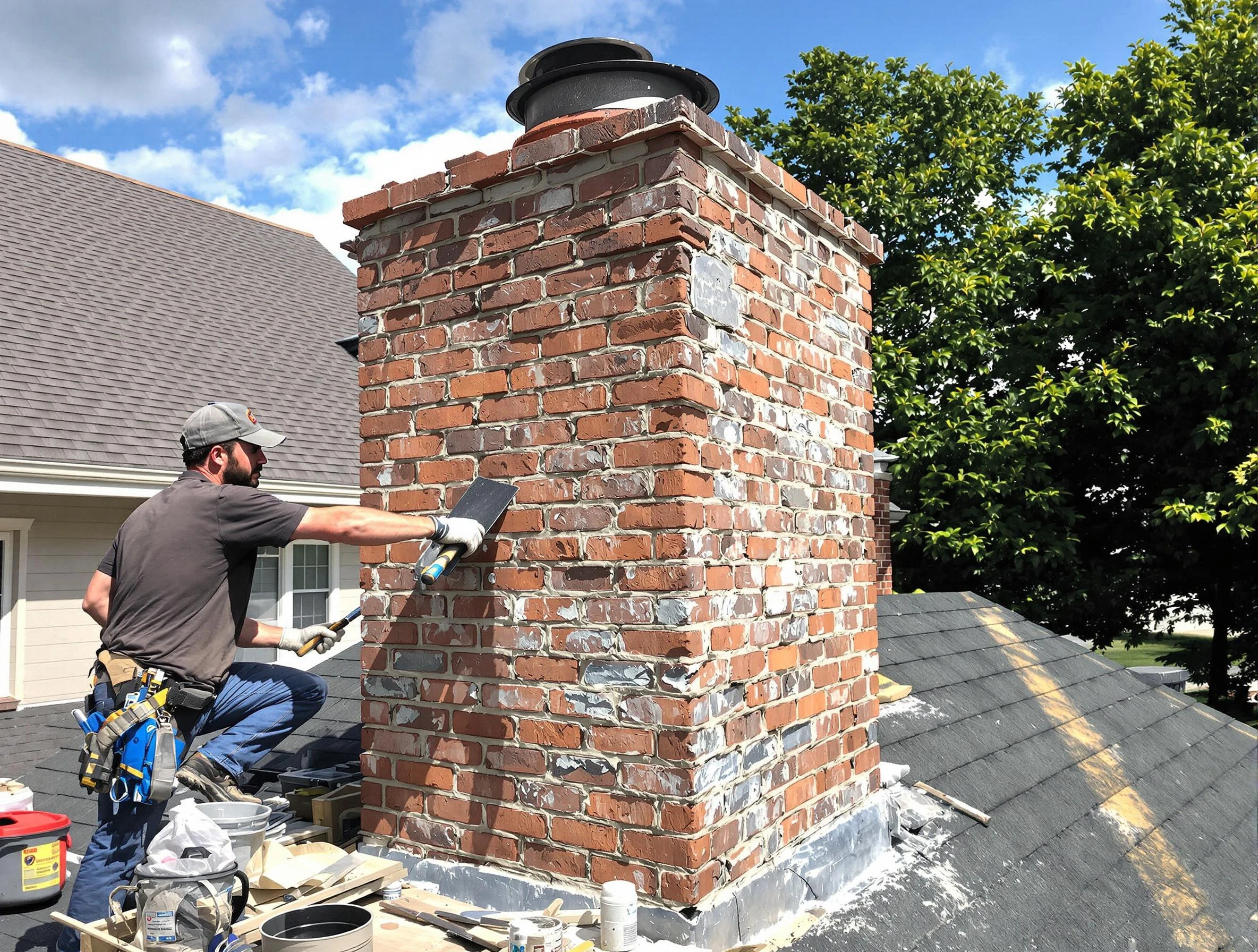 Completed chimney rebuild by Citrus Park Chimney Sweep in Citrus Park, AZ