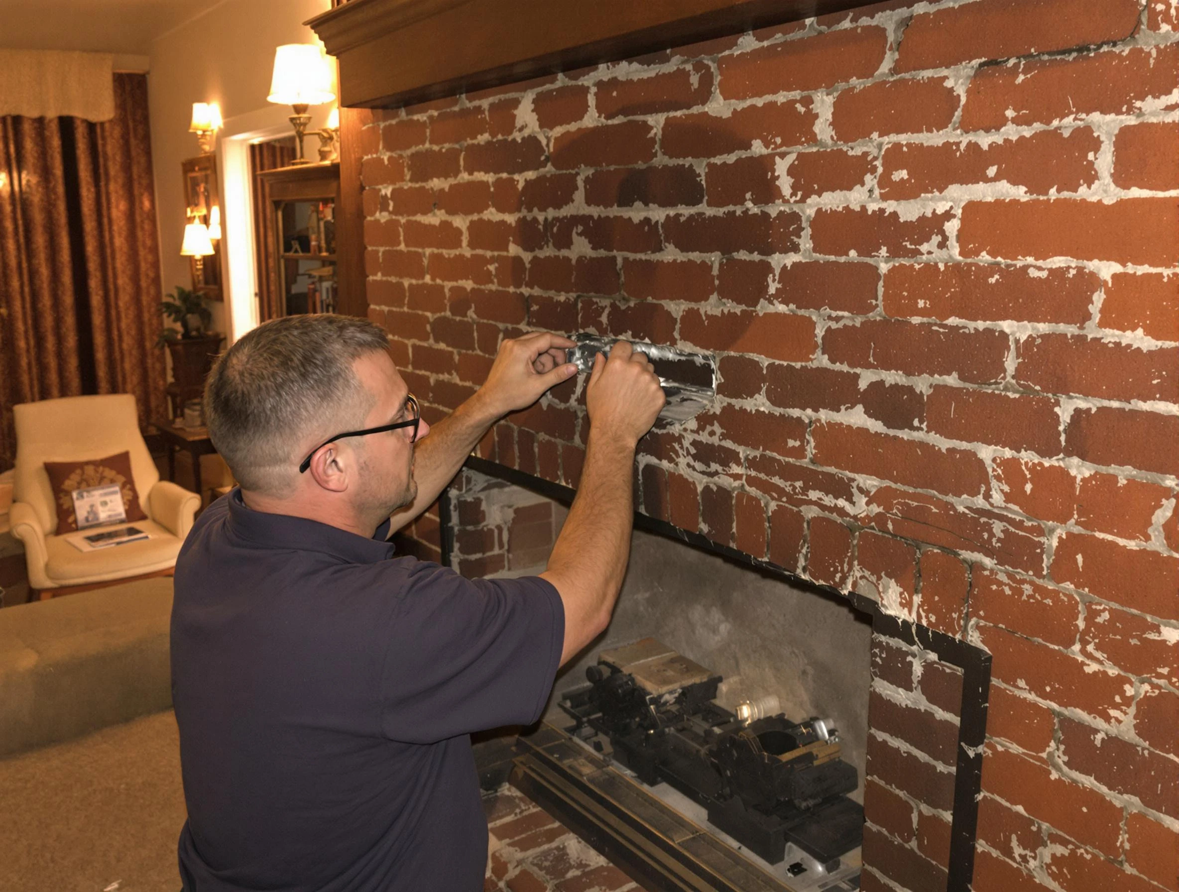 Citrus Park Chimney Sweep expert fixing a fireplace in Citrus Park, AZ