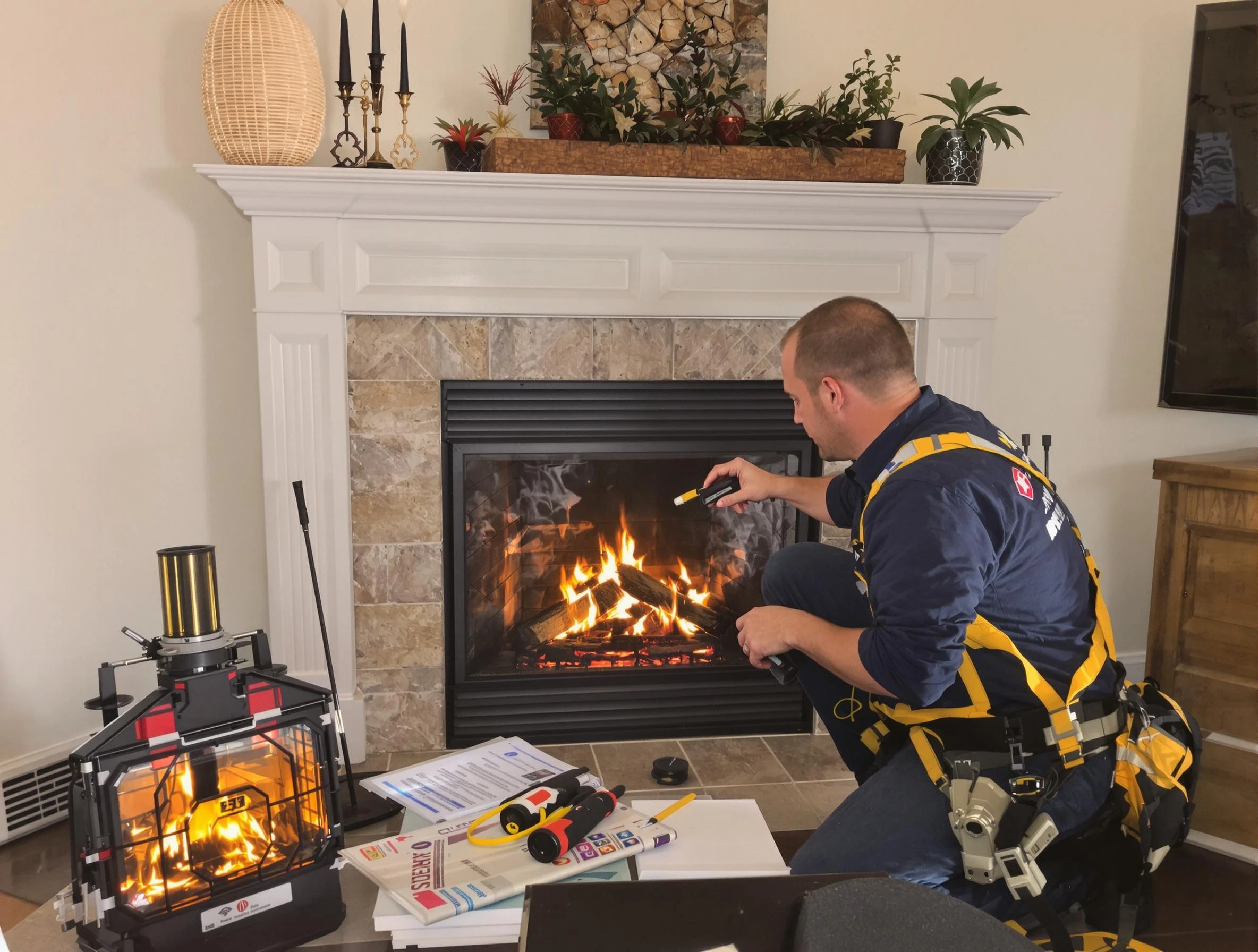 Safety-focused fireplace inspection by Citrus Park Chimney Sweep in Citrus Park, AZ