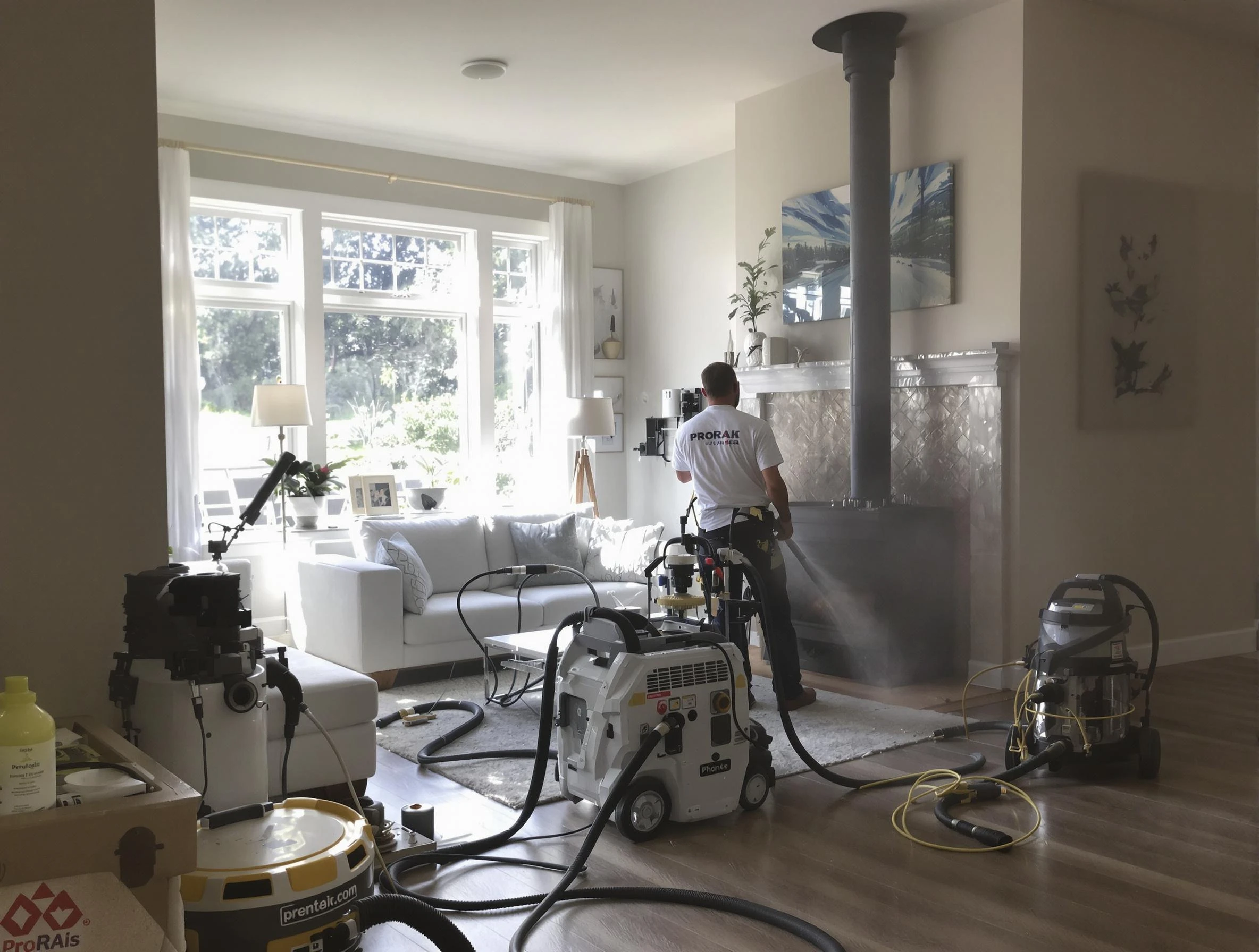 Soot removal service by Citrus Park Chimney Sweep for a fireplace in Citrus Park, AZ